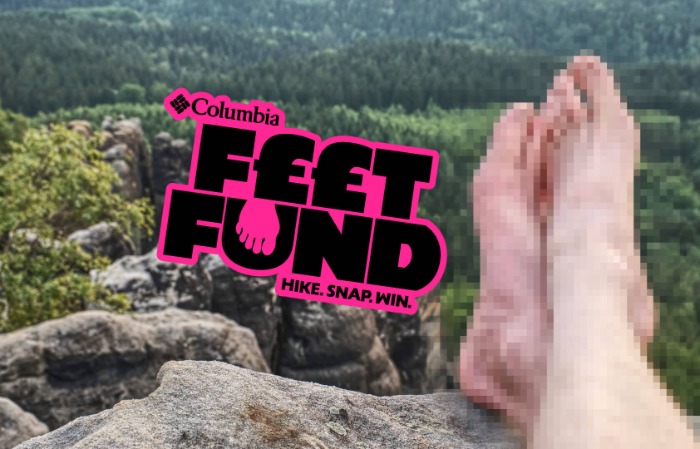 A Columbia lábképekért üzenget az túrázóknak, de fizetnek is érte