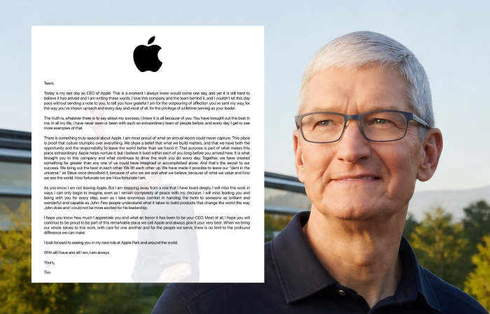 Utolsó napját tölti Tim Cook Apple-vezérként, ezt az üzenetet hagyta a dolgozóknak
