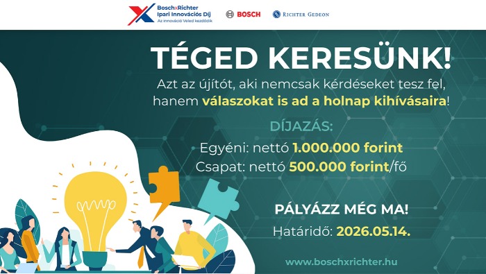 Innovátorok új generációját keresi a Bosch és a Richter