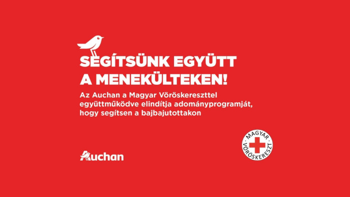 Az Auchan az ukrajnai menekülteknek gyűjt