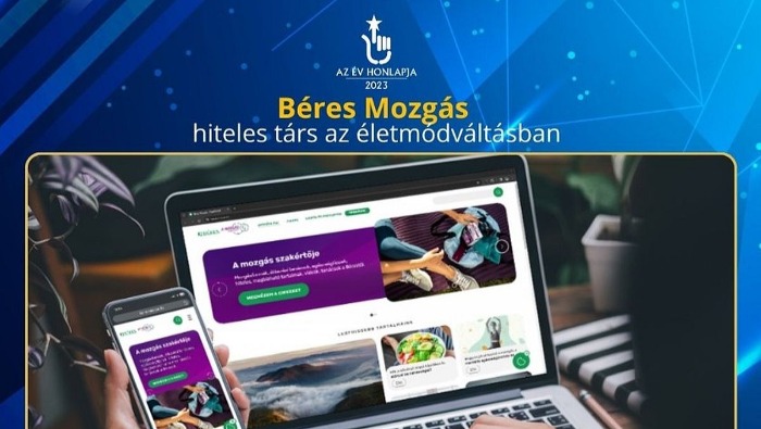 Díjat kapott a megújult Béres Mozgás weboldal