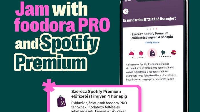 Összeállt a foodora és a Spotify