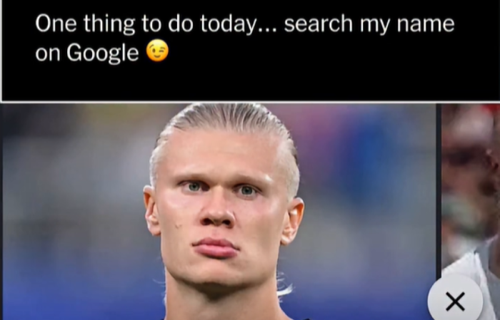 Tudod, mi történik, ha beírod Google-ba Erling Haaland nevét?