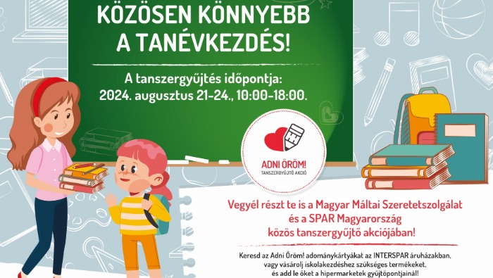 Tanszergyűjtéssel segíti a SPAR több ezer gyermek iskolakezdését