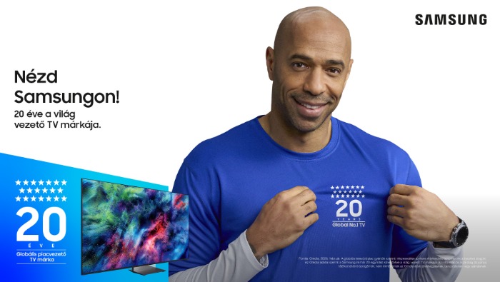 A foci-VB elé időzítve: A Samsung tévék nagykövete lett a futballikon, Thierry Henry