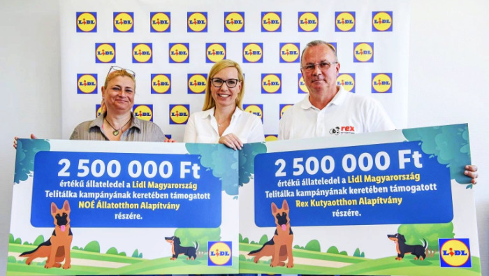 Öt millió forint értékű állateledelt adományoz a Lidl