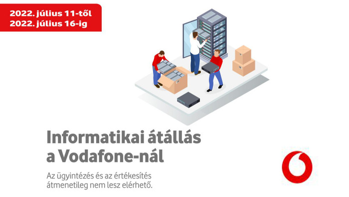 Egy hétig nem működnek a Vodafone ügyfélszolgálati rendszerei